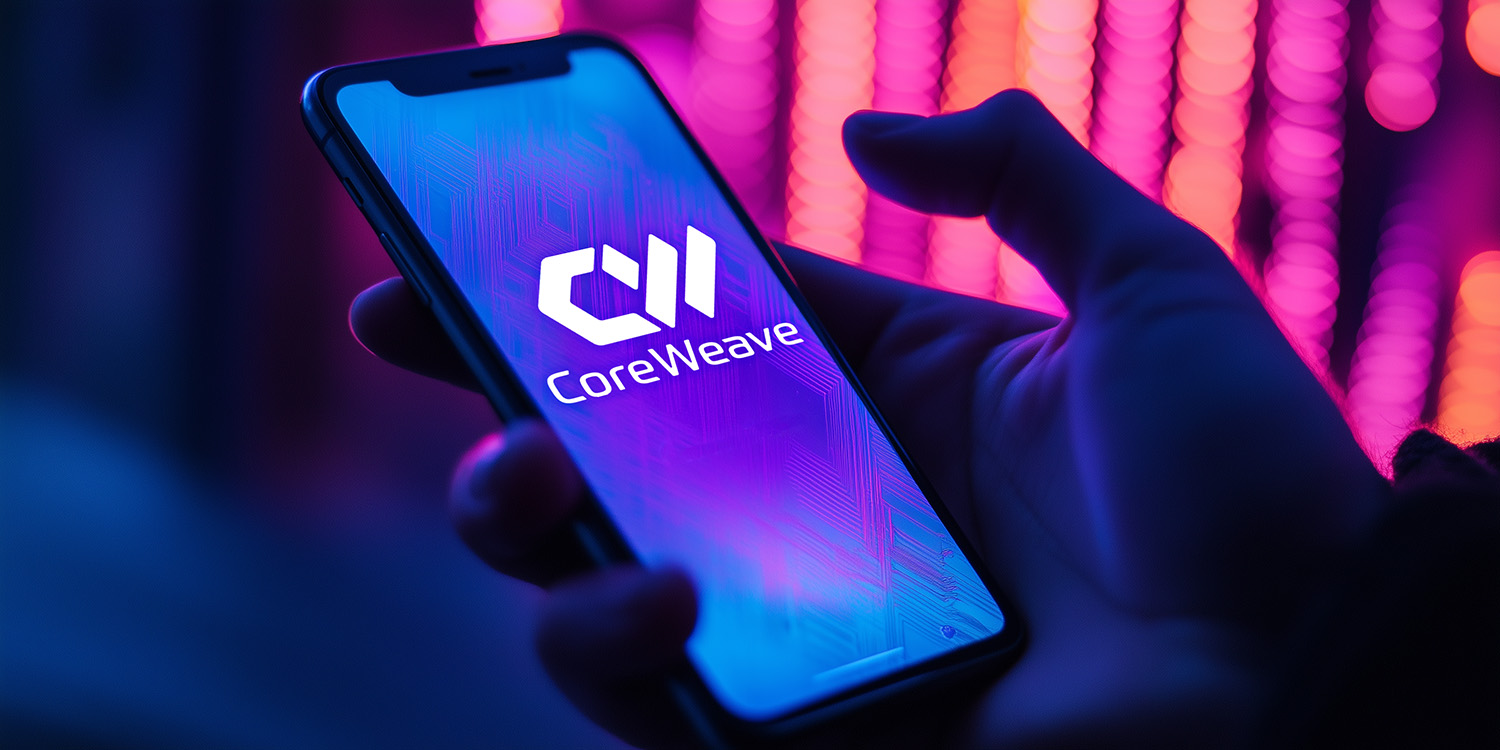 Core Weave Logo on Phone